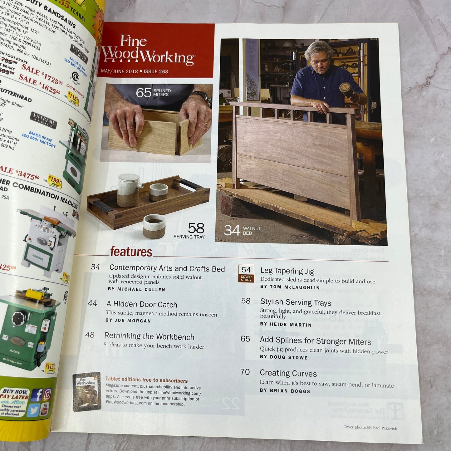 Leg Taper Jig - Jun 2018 No 268 - Taunton's Fine Woodworking Magazine M36