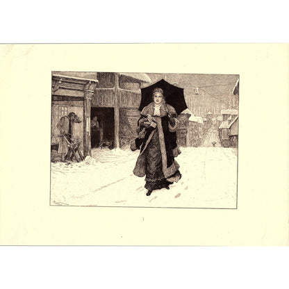 Lady Bountiful Rob W. Macbeth 1902 Original Engraving Art Print V14-6