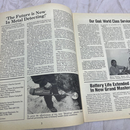 1988 May - The Garrett Searcher Newsletter Treasure Hunting Metal Detectors M20