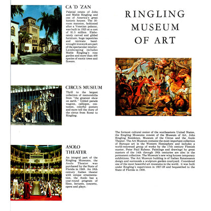 1980s Ringling Museums Sarasota Asolo Theatre Museum of Circus Brochure TF4-BA