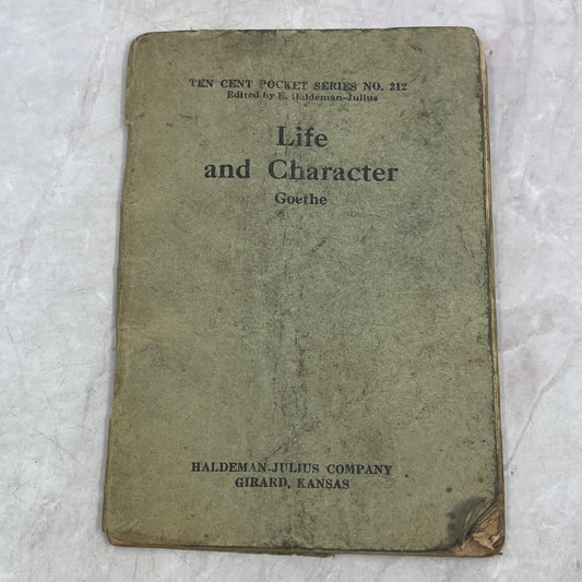 c1910 Life & Character - Goethe Ten Cent Pocket Series Book No.212 TB8-OB