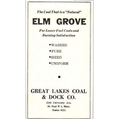 Great Lakes Coal & Dock Co St Paul, Sterner's Inc Winsted MN 1953 Ad AE9-DC2