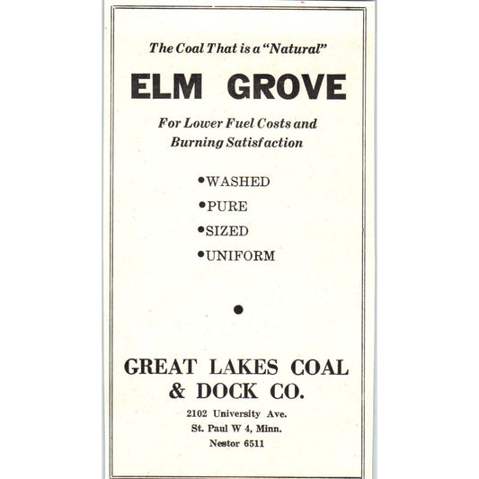Great Lakes Coal & Dock Co St Paul, Sterner's Inc Winsted MN 1953 Ad AE9-DC2