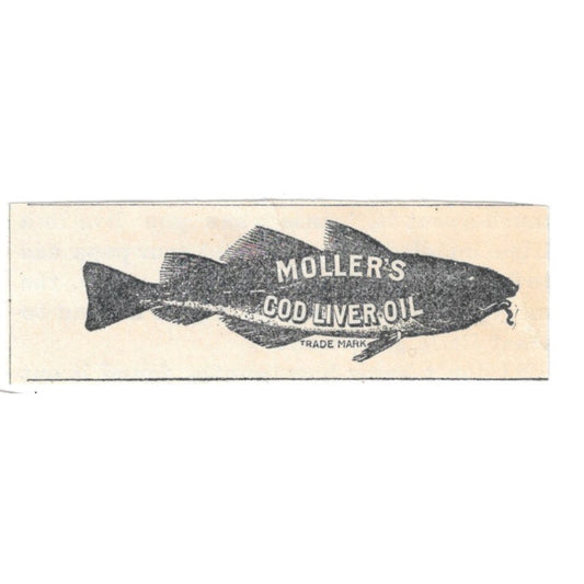 Moller's Cod Liver Oil Fish 1894 Ad AK6-S7