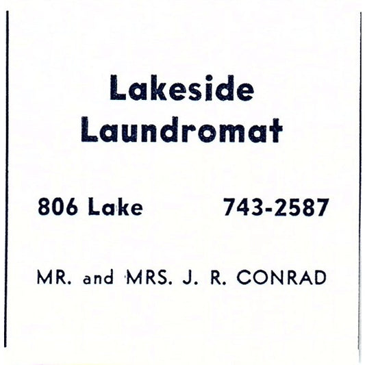 Lakeside Laundromat J.R. Conrad 806 Lake Fort Wayne Indiana 1964 Ad AG1-S15