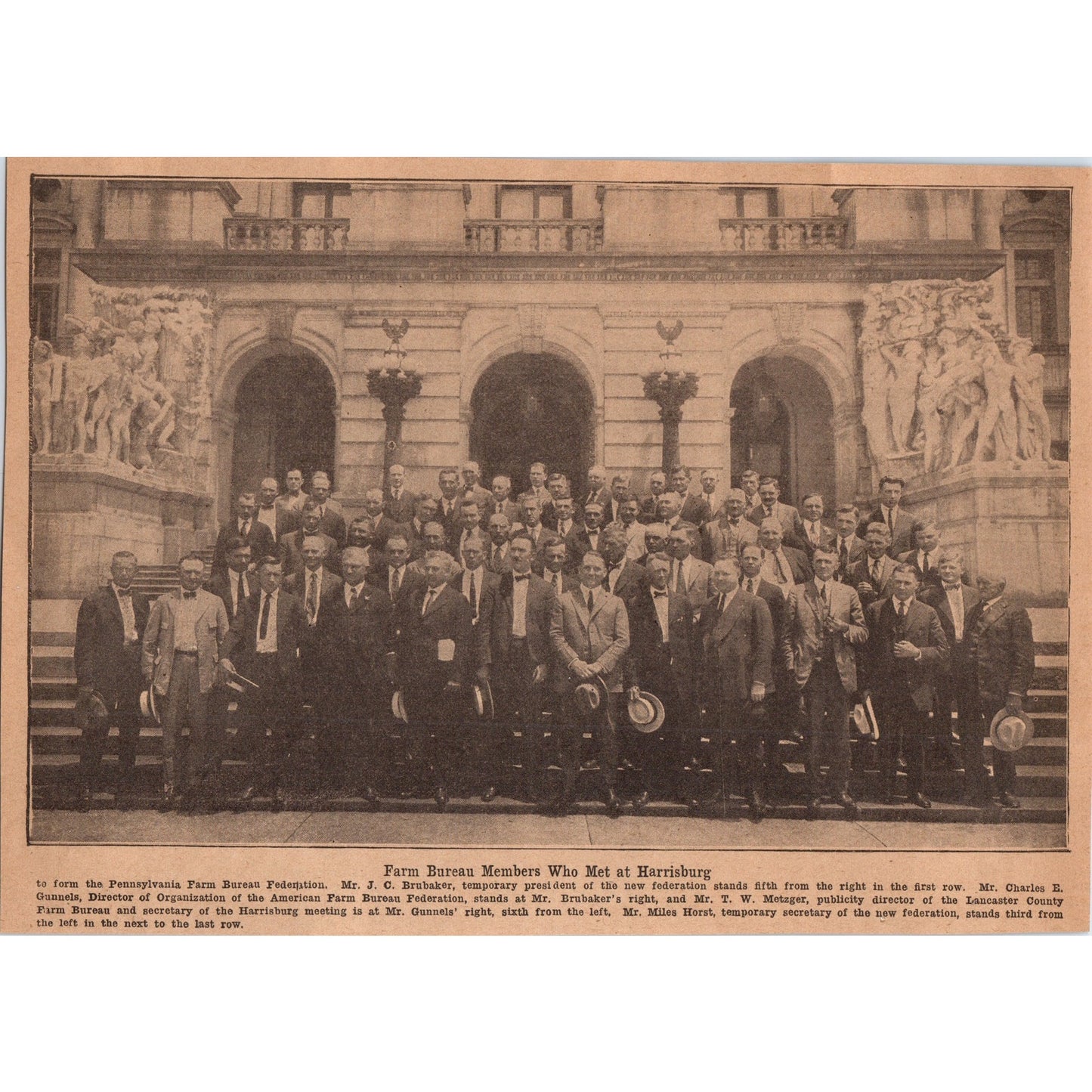 Farm Bureau Members Picture From Harrisburg Meeting 1922 Magazine Ad AF2-A5