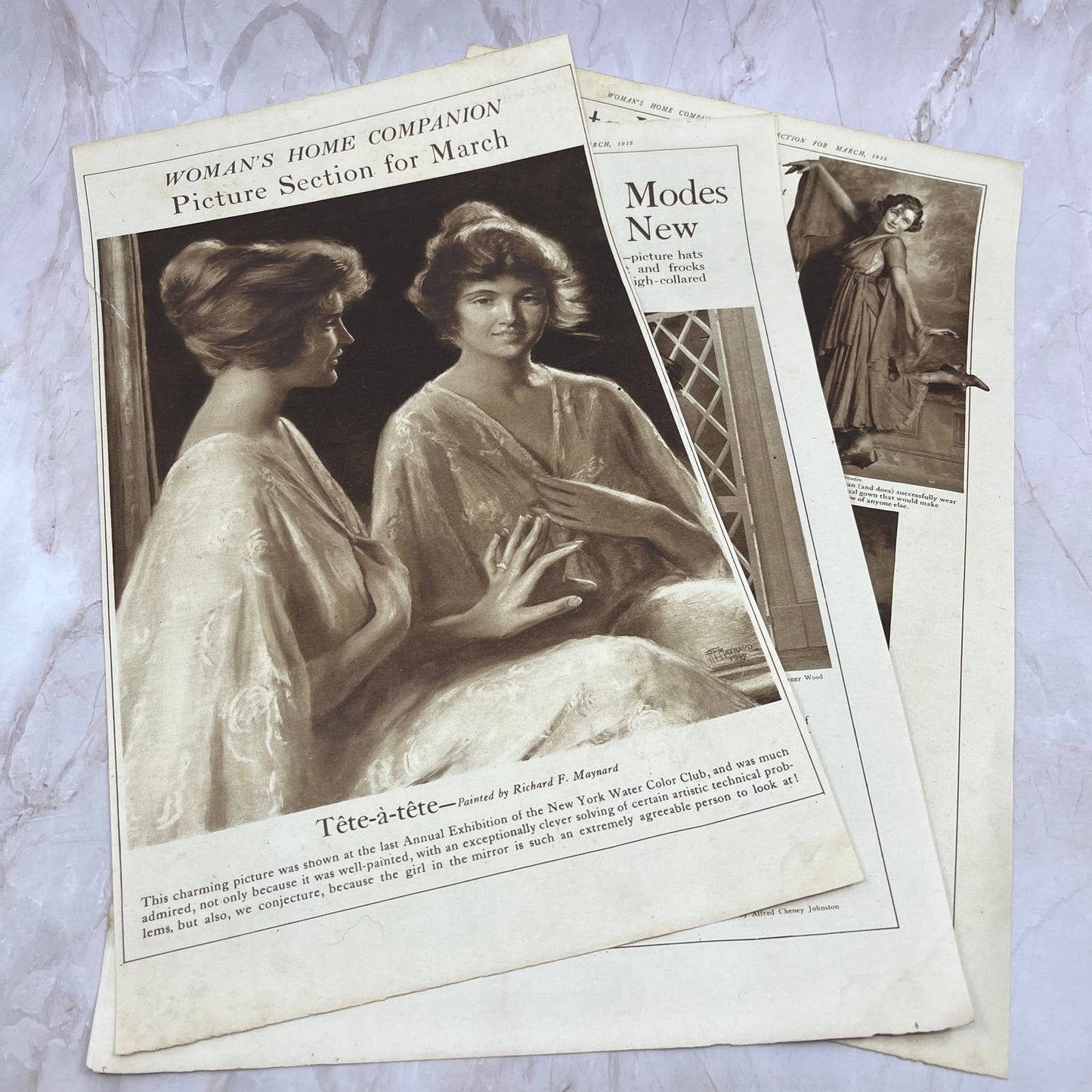 Woman's Home Companion Picture Section for March 1918 Magazine Ad FL6-10
