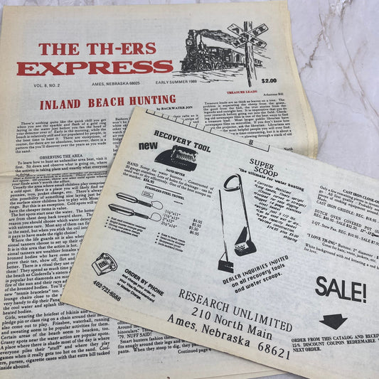 1989 Vol 8 No 2 TH-ers Express Treasure Hunting Newspaper Fremont NE M20