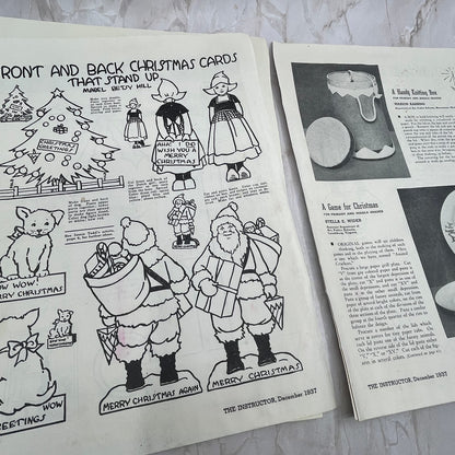 1937 First Grade Students Christmas Gift Crafts Instructor Magazine Clip FL6-2