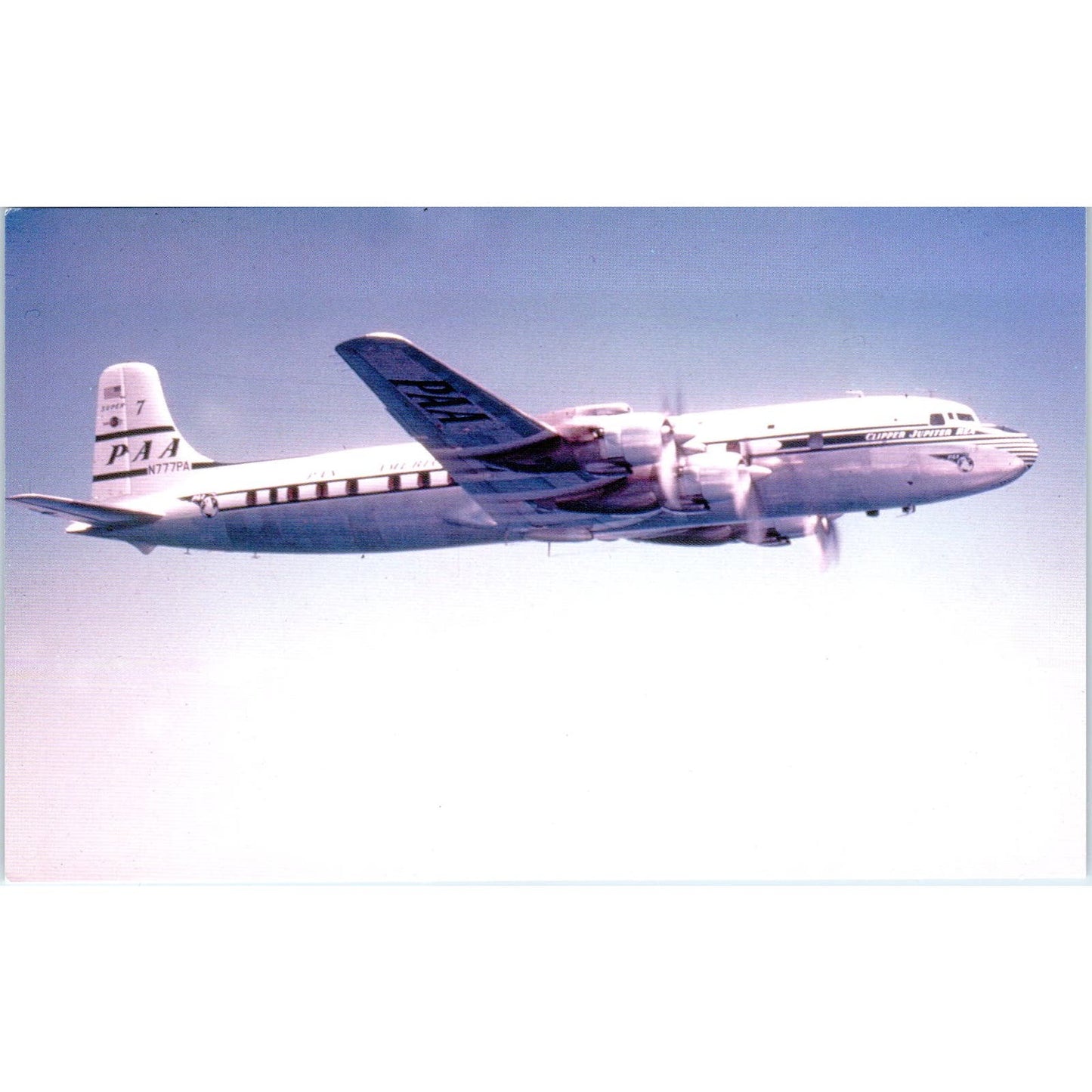 Pan American Airways DC-7B Vintage Postcard PC18