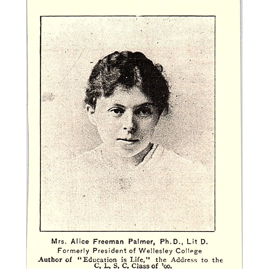 Alice Freeman Palmer Ph.D. President Wellesley College 1892 Portrait AG2-M22