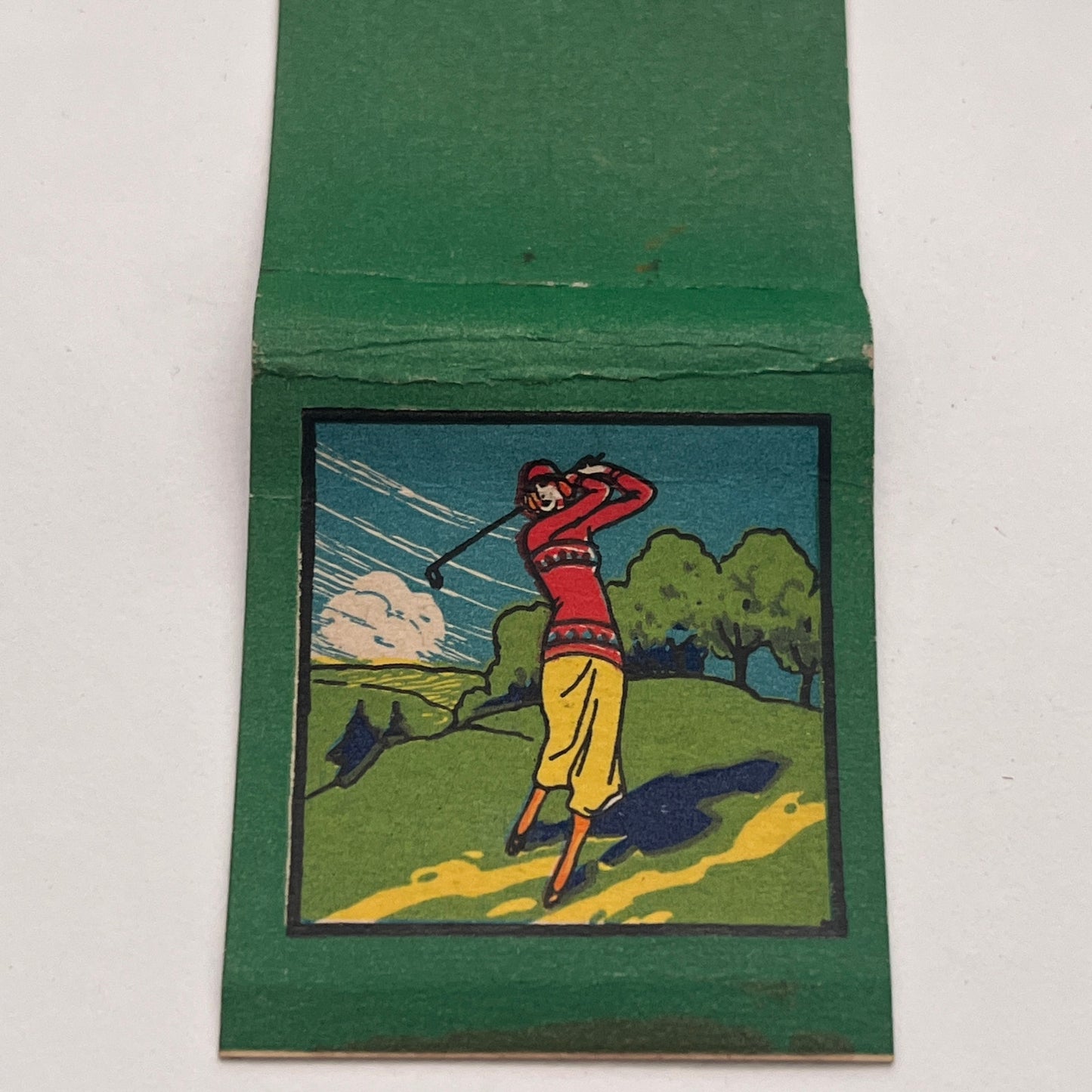 Female Golfer Colgate Match Aristocrat Vintage Matchbook Cover MM2-7