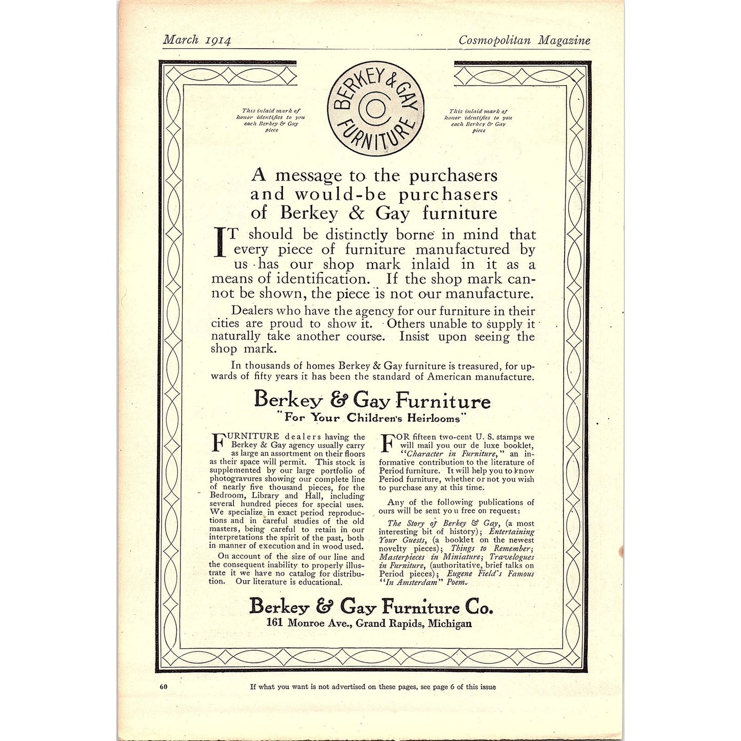 1914 Grape-Nuts Cereal Antique Magazine Ad 6.5x9.5 V4