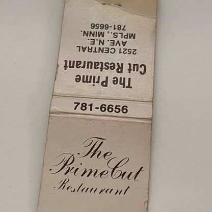 The Prime Cut Restaurant 2521 Central Ave Minneapolis MN Matchbook MB59-1