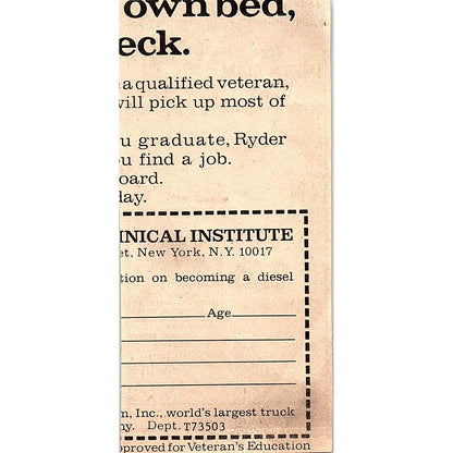 Vib-A-Way Tummy Toner - R.S. Sales Suite Hollywood CA 1974 Ad AG1-M7