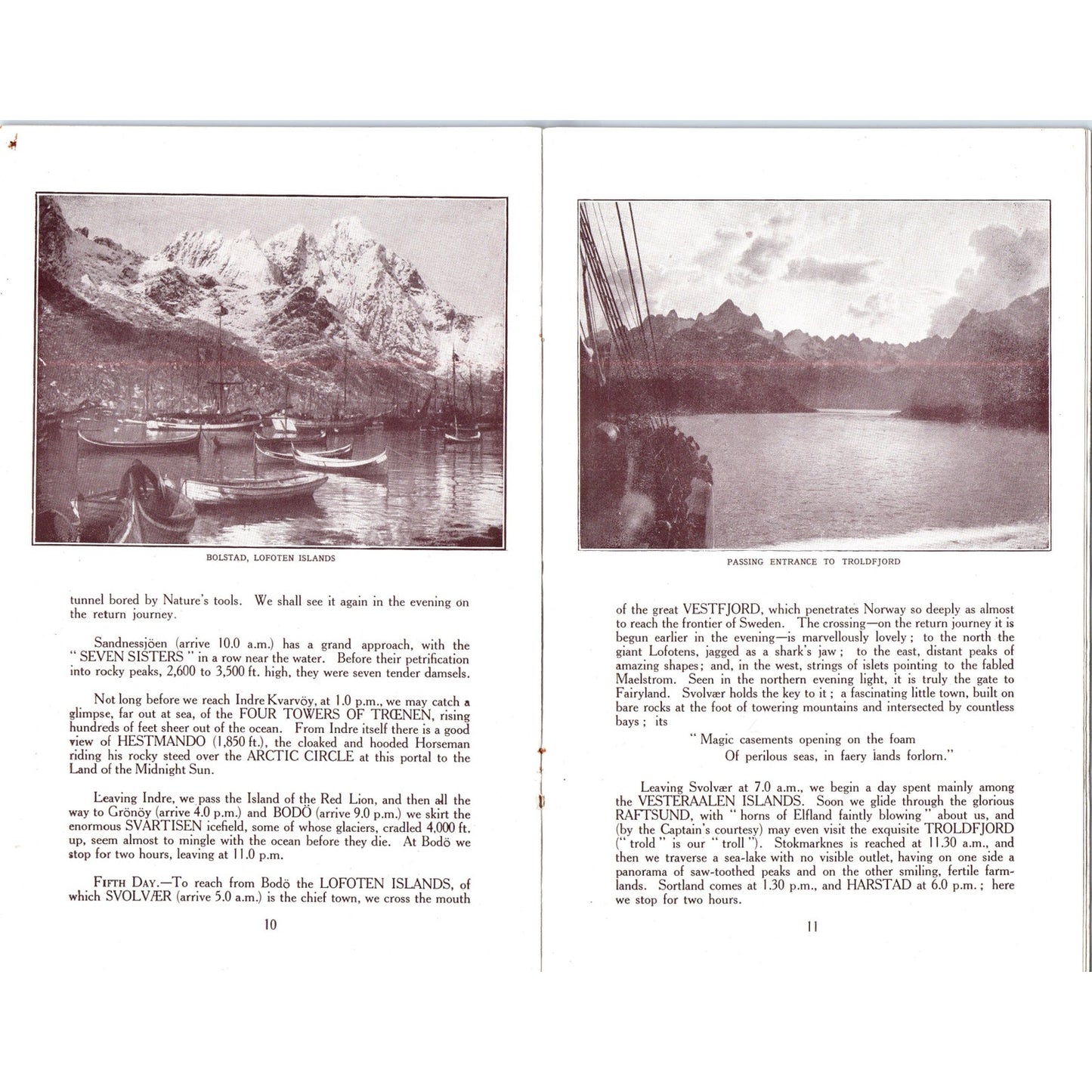 1925 B&N Line Norwegian Royal Mail Steamships Norway Travel Guide Book AF7-E1