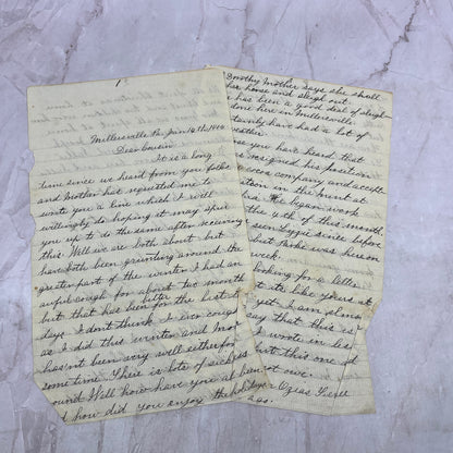1904 Handwritten Letter From Millersville PA TJ5-E2