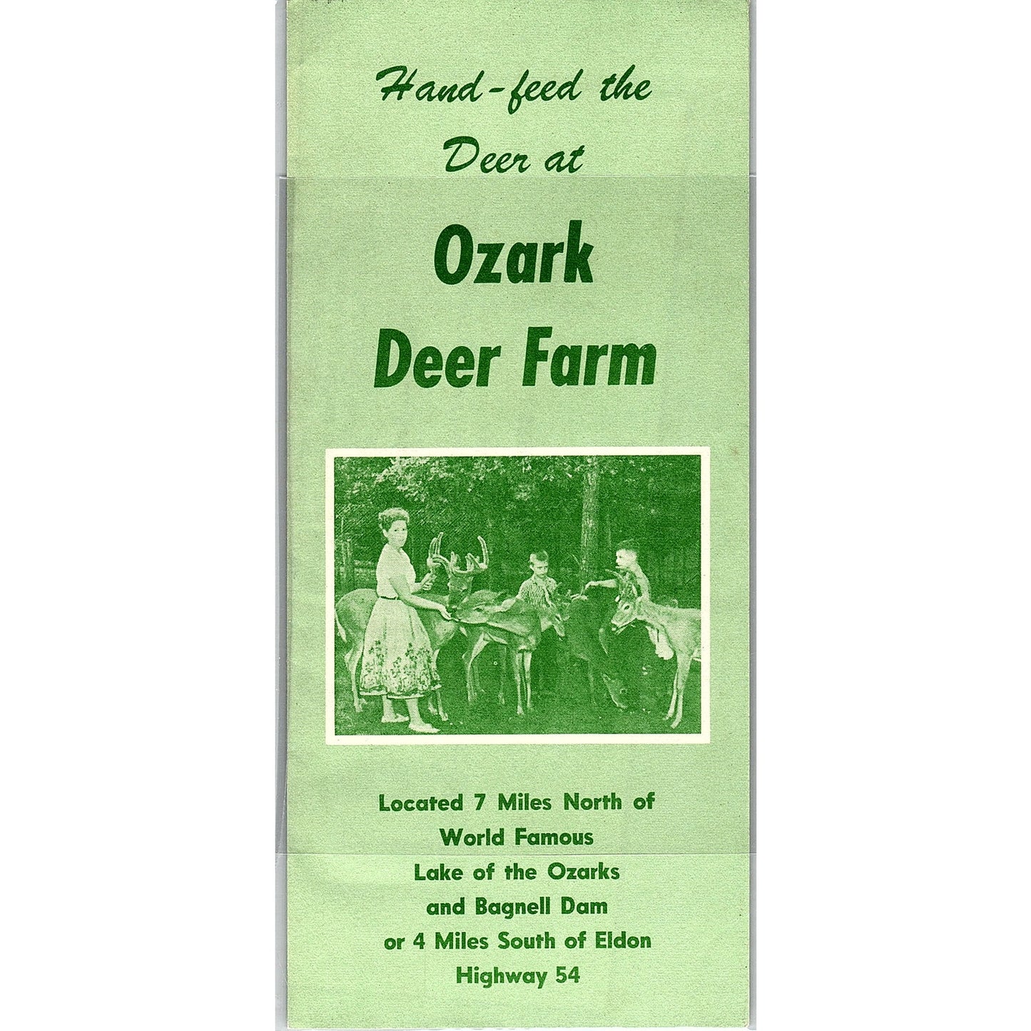 Vintage Ozark Deer Farm Eldon Missouri Travel Brochure TH2-TB2