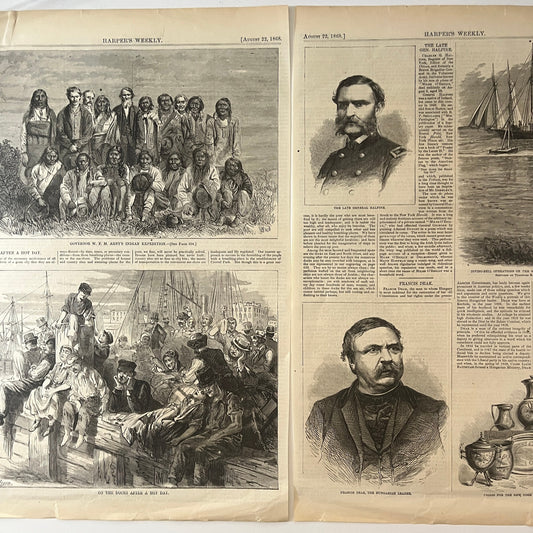 Governor W.F.M. Arny's Indian Expedition - Harper's Weekly 2 Pages 1868 V1-7