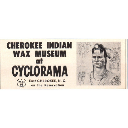 Cherokee Indian Wax Museum at Cyclorama NC 1973 Magazine Ad AD8-B9