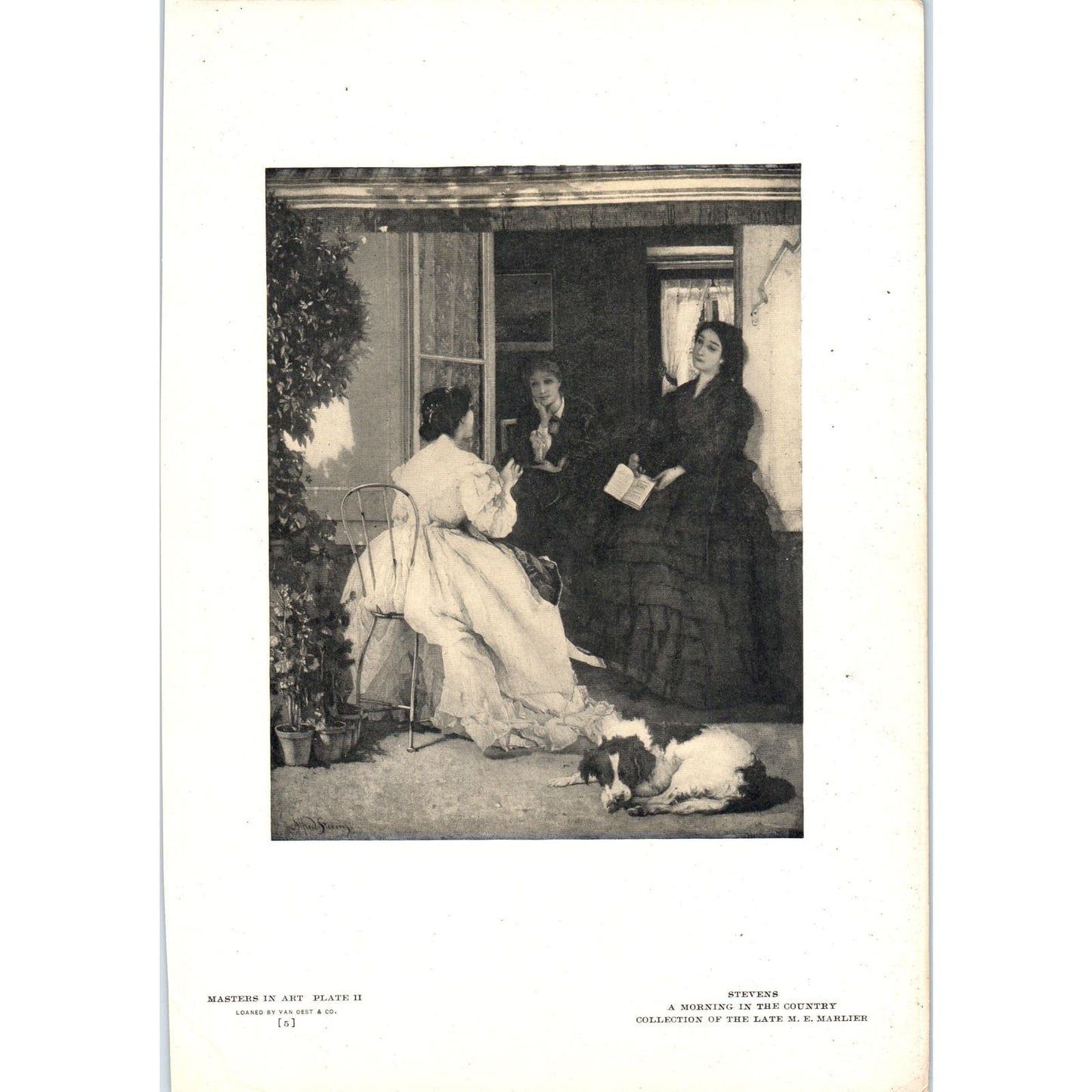 A Morning in the Country - Stevens c1905 Art Print D15