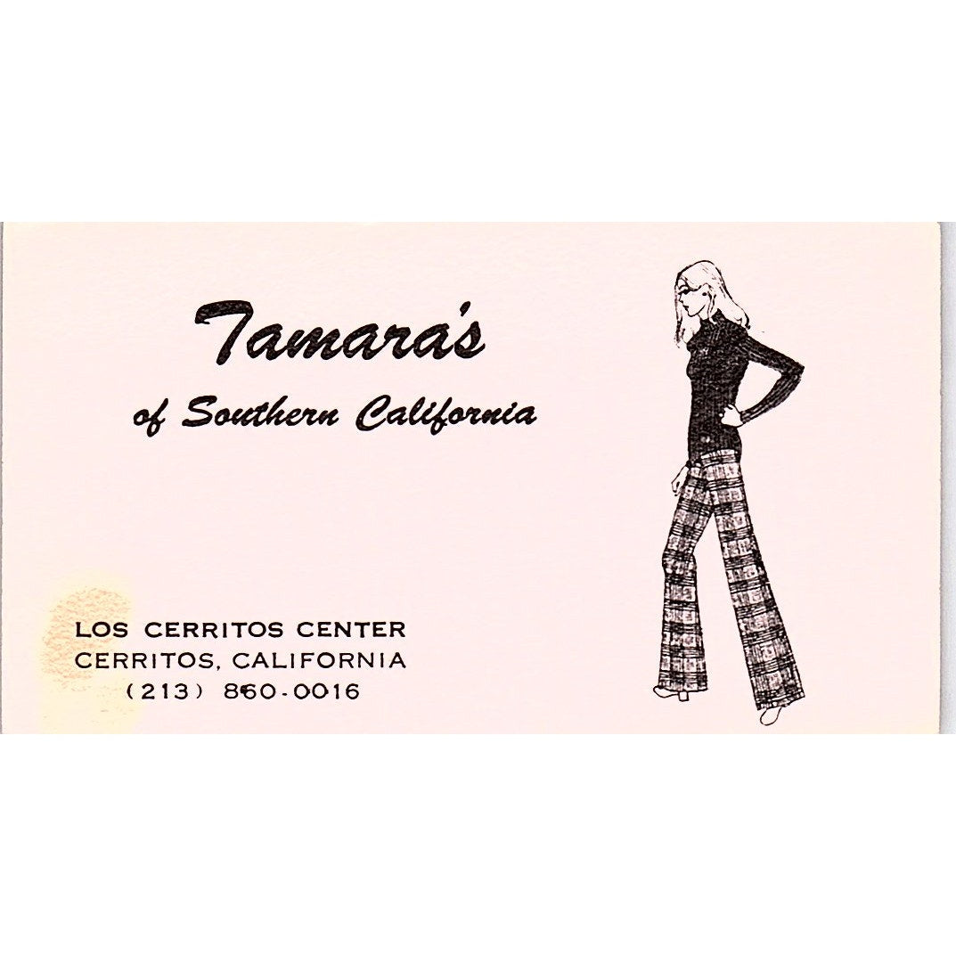 Tamara's of Southern California Los Cerritos Center CA Vtg Business Card SE5-B4