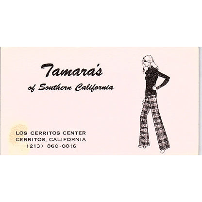 Tamara's of Southern California Los Cerritos Center CA Vtg Business Card SE5-B4