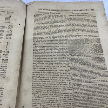 Baltimore Weekly Register Mar 14 1812 - War of 1812 British Navy, Plot AF9-10