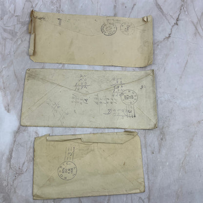 c1906 Delbert & Warren Hunter Rossie NY Set of 3 Postal Cover Envelopes TG9-PC-4