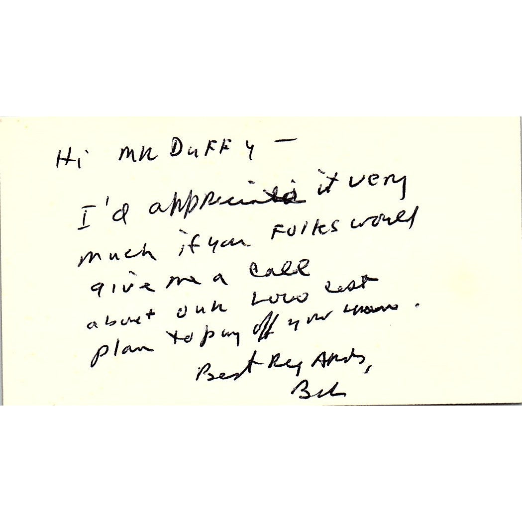 Bob Buddy Family Life Ins Co Houston Vintage Business Card SD9-B6