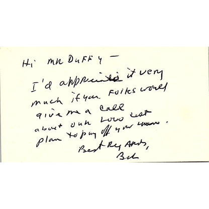 Bob Buddy Family Life Ins Co Houston Vintage Business Card SD9-B6