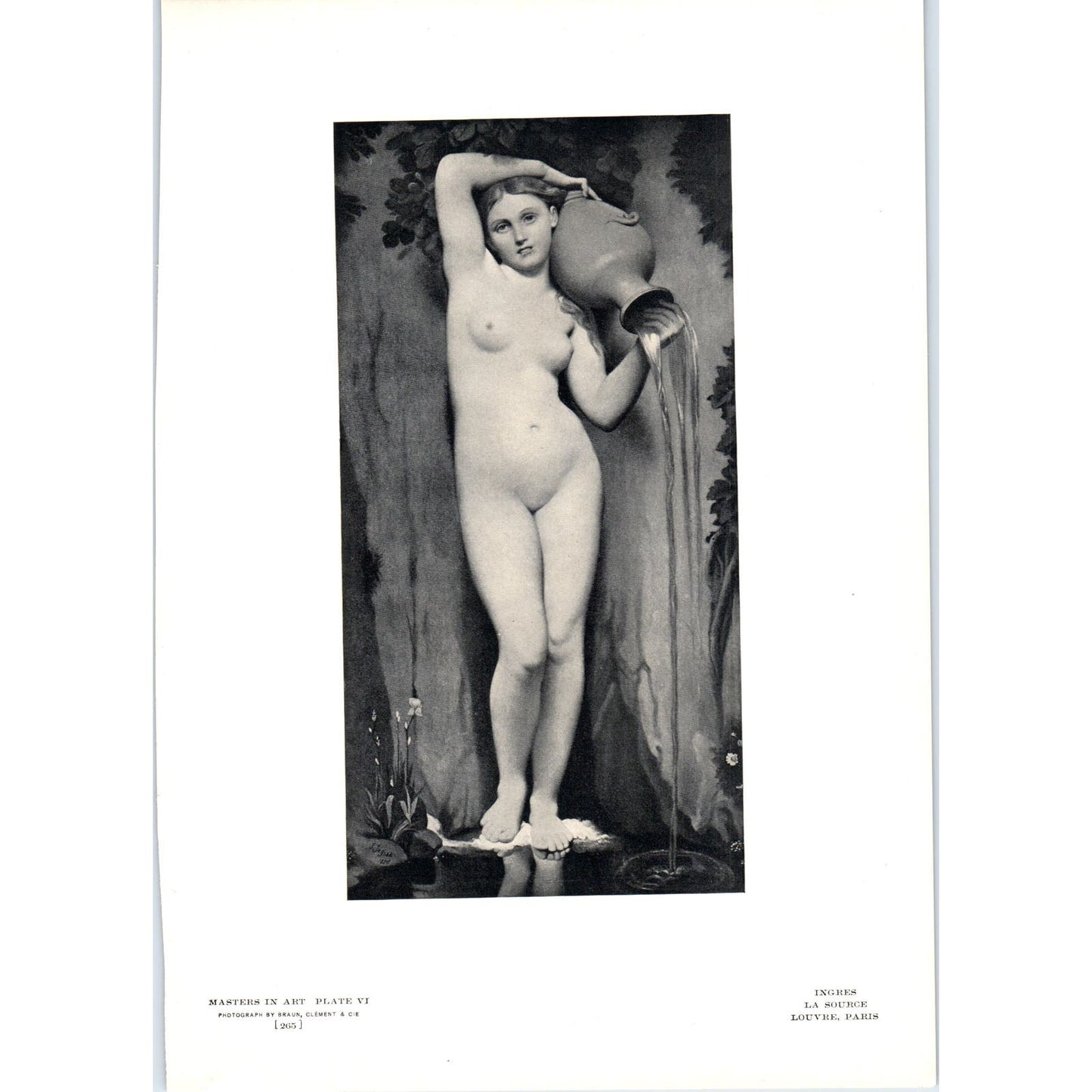 La Source - Ingres c1905 Art Print D14