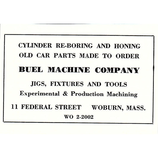 Buell Machine Company Woburn MA 1950 Ad AF6-M6