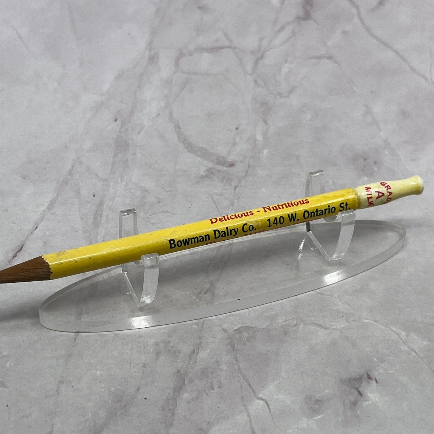 Vintage Bowman Dairy Co Milk Bottle Topper Pencil TC5-PN2