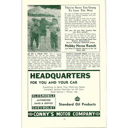 Dale's Motor Company Don Brown's Flying Service 1957 Estes Park CO Ad AG4-1