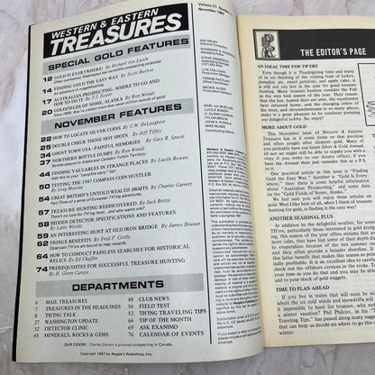 1987 Nov - Western & Eastern Treasures Magazine - Treasure Hunting Gold M12