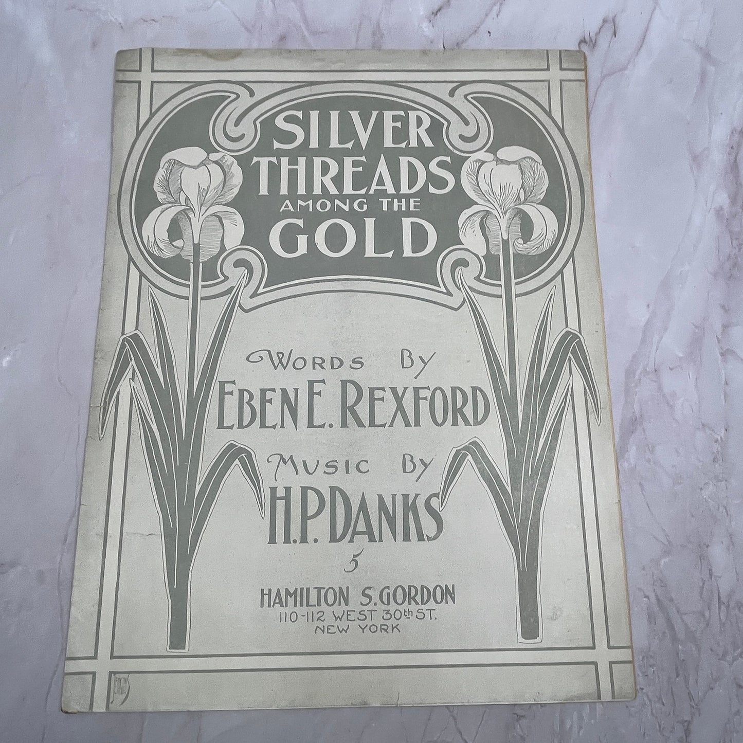 Silver Threads Among the Gold Eben E Rexford HP Danks 1901 Sheet Music V16