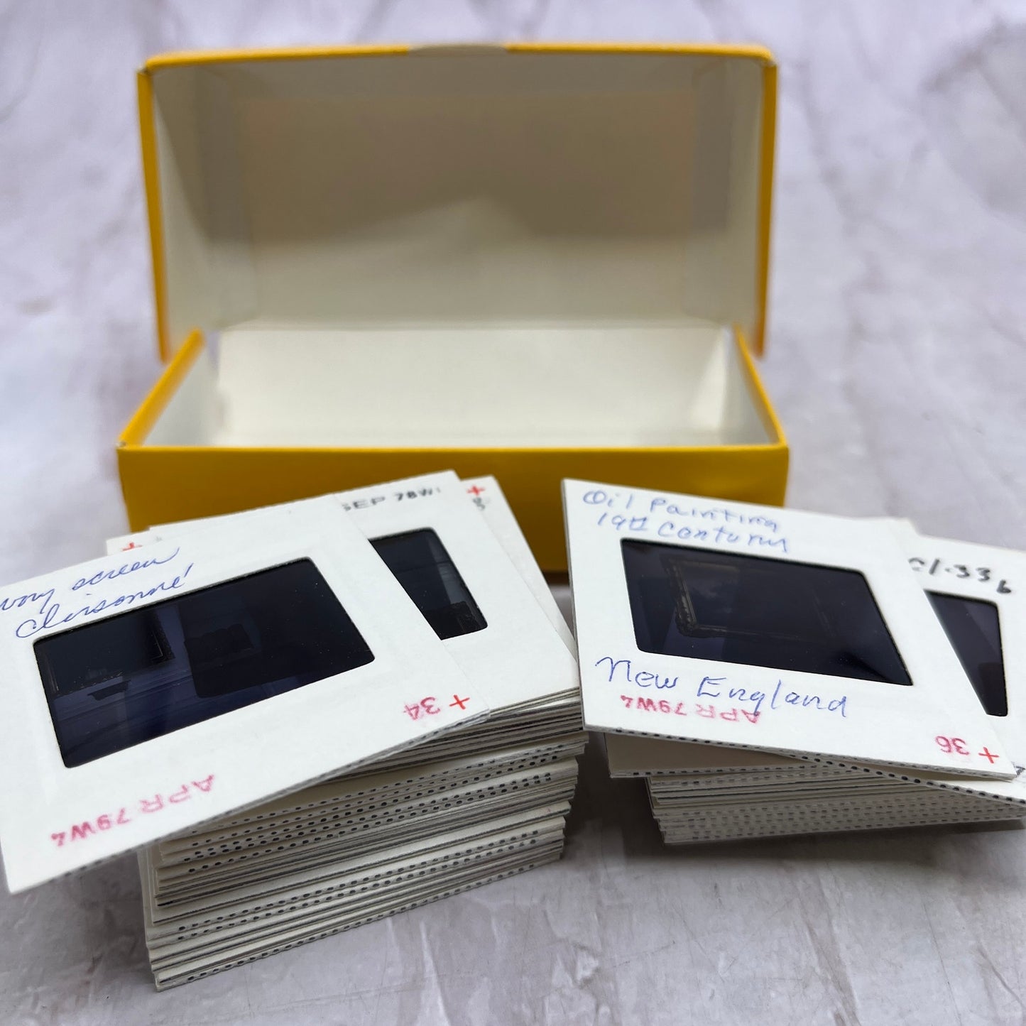 1979 Huge Lot of Slides Showing Various Antiques and Cloisonne Pottery TJ5