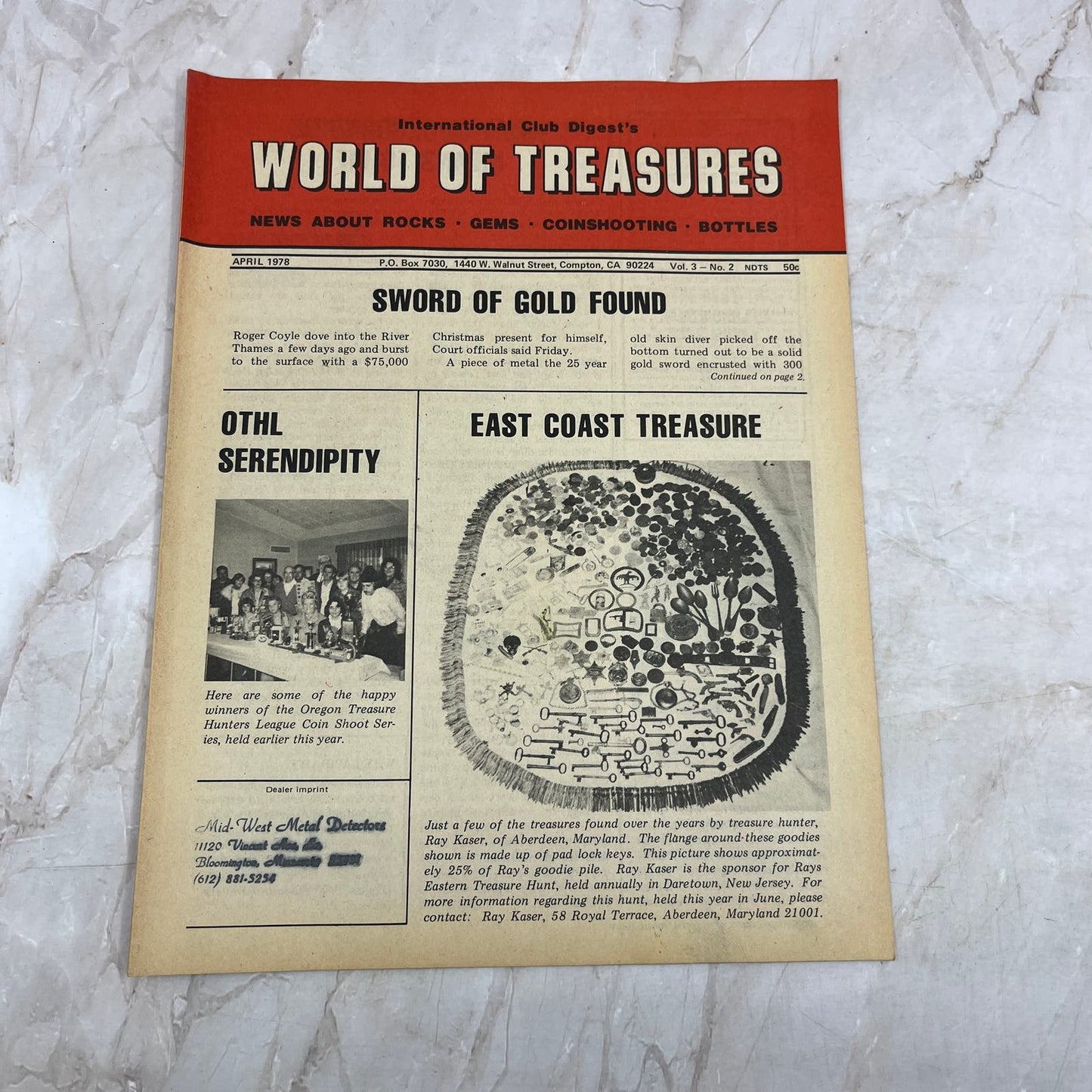 1978 Apr - International Club Digest World of Treasures Magazine Newsletter M16