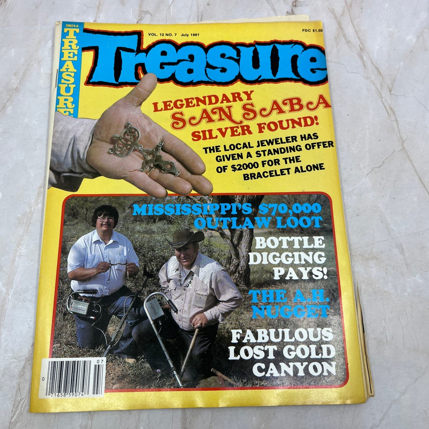 1981 July - Treasure Magazine - Treasure Hunting Metal Detecting Gold Coins M10