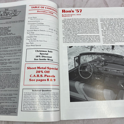 Sheet Metal - '55, '56, '57 Classic Chevy World Magazine - Dec 1990 M31