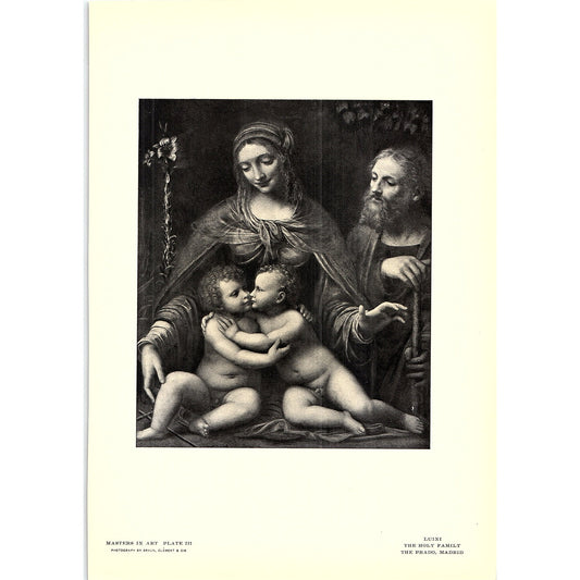The Holy Family - Luini - 1902 Litho Art Print AF4-4