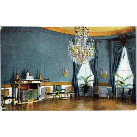 Blue Room, White House Washington DC Vintage Postcard PE6