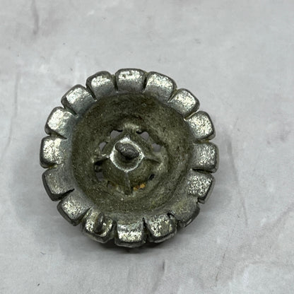 Vintage Silver Tone Rhinestone Button SC1