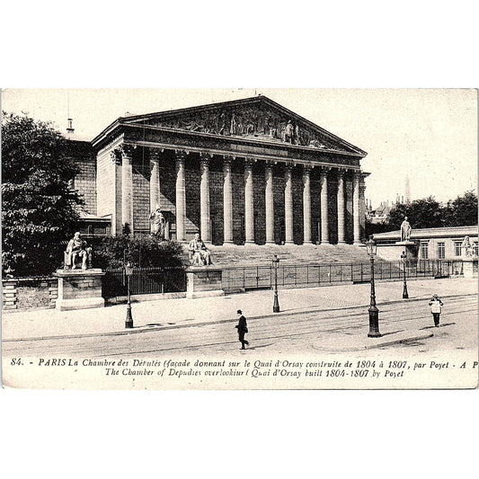 La Chambre Des Députés Sur Le Quai D'Orsay French Antique Postcard PE11
