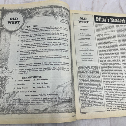 1988 Fall - Old West Magazine Pony Soldiers' Escape Death of Bald Knobbers M20