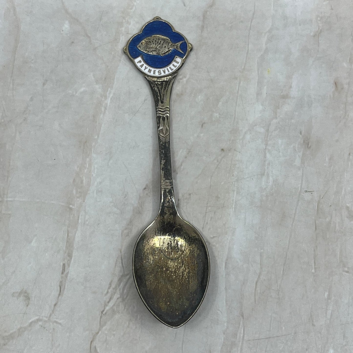 Vintage Paynesville Fish Pitcher EPNS.AI.MELB Souvenir Spoon TG9-SP