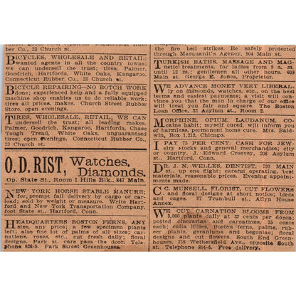 Linus T. Fenn Baby Carriages Go Karts Hartford 1901 Newspaper Ad AD8-H2