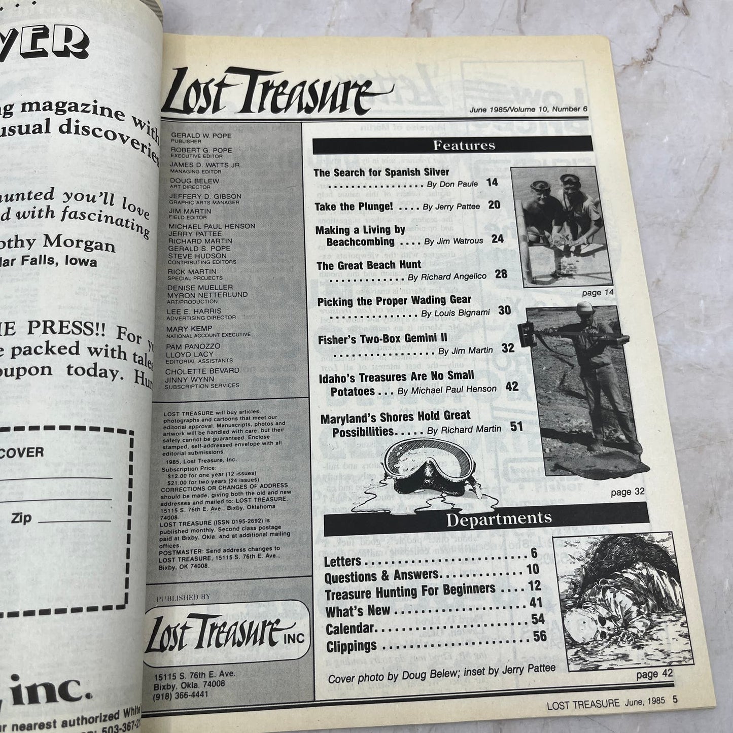 1985 June - Lost Treasure Magazine - Treasure Hunting Gold Prospecting M15