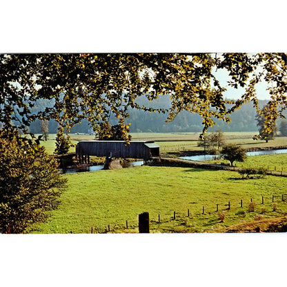 Wahkiakum County Cathlamet, Washington Covered Bridge Postcard PB12